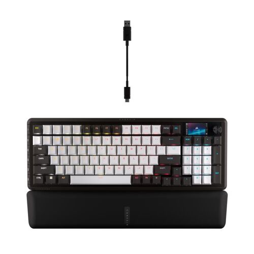 CLAVIER GAMING AZERTY FILAIRE MÉCANIQUE CORSAIR VANGUARD 96 NOIR ET BLANC