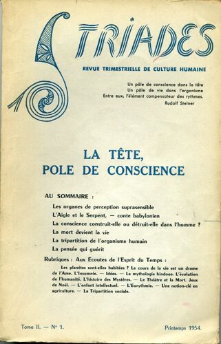 Triades N°1 Tome Ii Printemps 1954 1