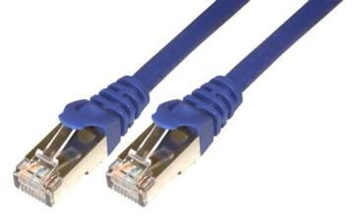 MCL Samar - Cordon de raccordement - RJ-45 (M) pour RJ-45 (M) - 2 m - SFTP - CAT 6 - moulé, sans crochet, bloqué - bleu