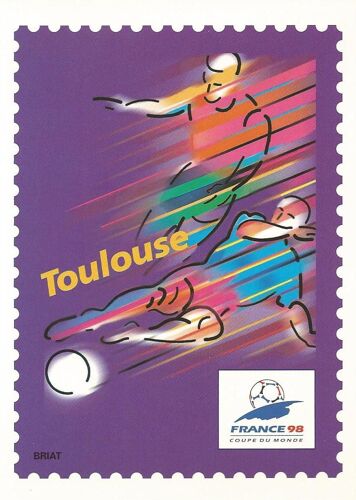 Carte Postale Pré-Timbrée Coupe Du Monde Foot 98 Toulouse