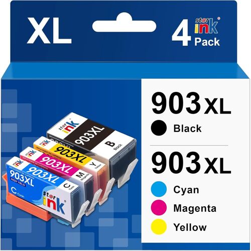 Starink 903XL Cartouche d'encre Remplacement pour HP 903xl HP 903xl pour HP 903 Cartouche HP 903 Compatible avec Officejet Pro 6970 6960 Officejet 6950 All-in-One