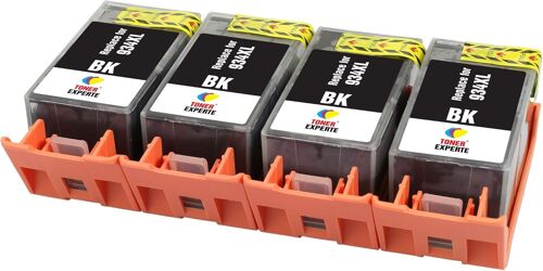 4 XL Noir Cartouches d'encre compatibles avec HP 934 934XL C2P23AE pour Imprimantes HP Officejet Pro 6230 6830 6820 6812 6815 6835 6220 - Grande Capacité