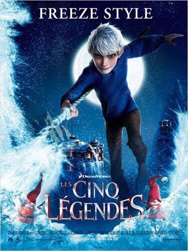 Les Cinq Légendes (Rise Of The Guardians)  -Véritable Affiche De Cinéma Pliée - Format 40x60 Cm - De Peter Ramsey Avec Les Voix De Alec Baldwin, Hugh Jackman, Jude Law, Chris Pine, Isla Fisher -2012