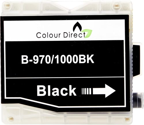 Lot de 4 Cartouches d'encre Noire pour remplacer Brother LC970Bk & LC1000Bk Compatible/Non-OEM pour imprimantes Brother DCP, MFC et FAX