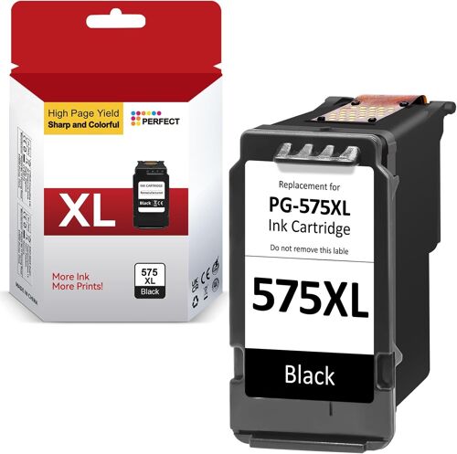 575 XL Noir Cartouches d'encre Remanufacturées pour Cartouches Canon 575 Noir, PG-575XL pour Canon Pixma TS3550i TS3551i TR4750i TR4751i