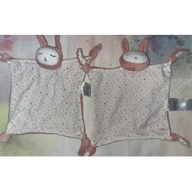 Doudou Lapin Rose Etoiles Relief Vertbaudet Lot De Deux Doudous Lapins Roses Etoiles Jouets Naissance Bebe Comforter Soft Toy Pink Bunny Baby