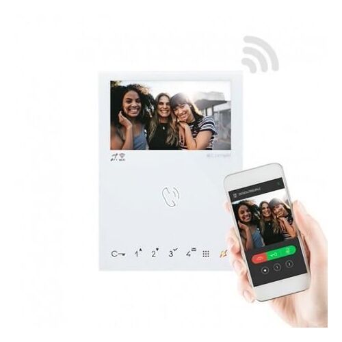 Moniteur Mini Mains Libres Wi-Fi - Comelit 6741w/Bm