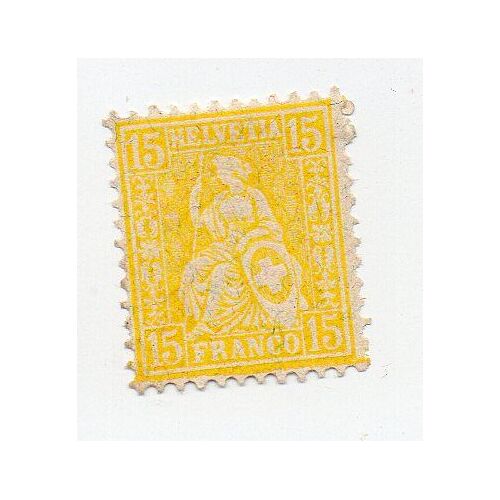 Suisse- 1 Timbre Neuf Sans Gomme Et Trace De Charnière- Helvetia Assise- Gold