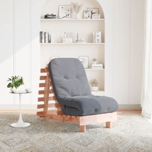 vidaXL Canapé-lit futon avec matelas 60x206x11 cm bois massif douglas
