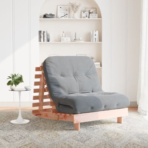Vidaxl Canapé-Lit Futon Avec Matelas 80x206x11 Cm Bois Massif Douglas
