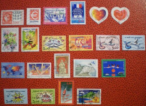 Lot De 40 Timbres Oblitérés - France - Année 1999
