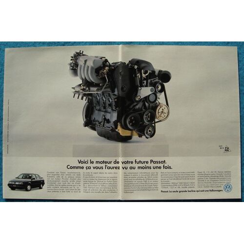 Publicité Papier - Voiture Volkswagen Passat G.L. 112 Am 90 De 1989