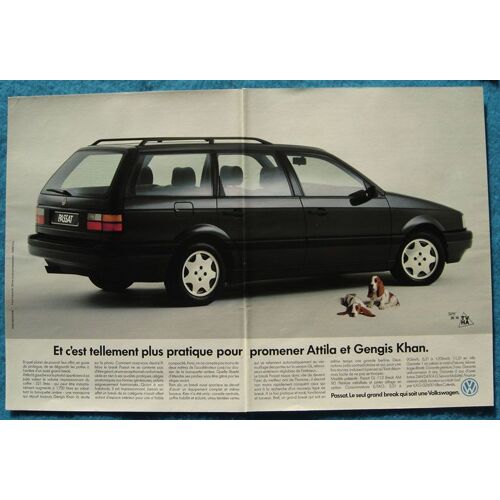 Publicité Papier - Voiture Volkswagen Passat G.L. 112 Am 90 Break De 1989