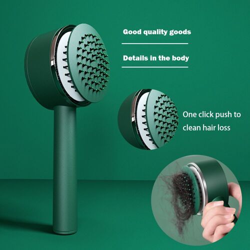 Brosse À Cheveux Antistatique, Nettoyage À Une Touche, Sac D'air, Massage Du Cuir Chevelu, Peigne 