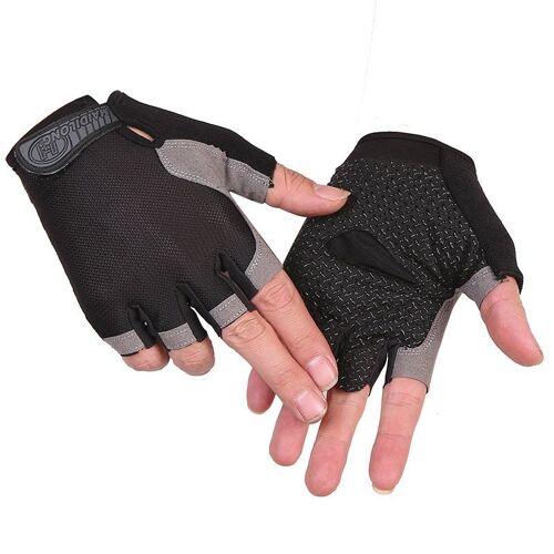 Gants Demi-Doigt Pour Cyclisme En Plein Air, Antidérapants, Anti-Transpiration, Respirants, Antichocs, Pour Hommes Et Femmes