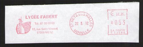 Ema Empreinte Machine À Affranchir Lycée Fabert 22.03.12 - 57000 Metz France