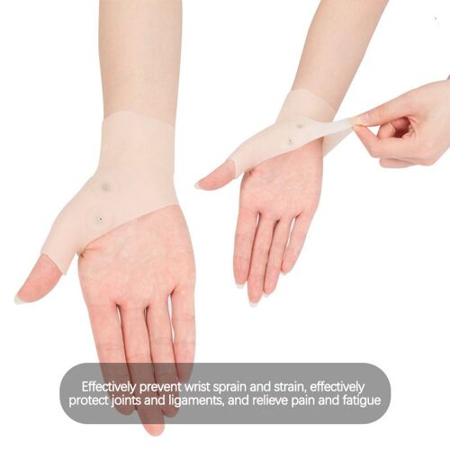 Gants de protection de poignet en Silicone pour thérapie magnétique, protection de poignet, entorses, fixation du pouce, souris