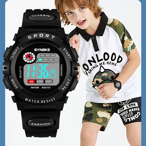 Montre De Sport Électronique Multifonction Pour Écoliers Et Garçons, Étanche, Lumière À La Mode