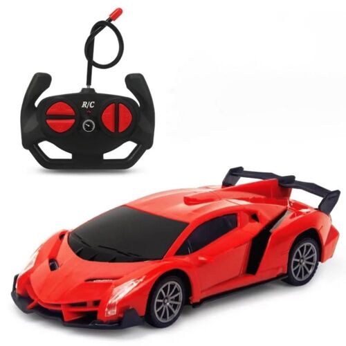 Voiture Électrique Télécommandée Pour Enfants, Jouet De Course Rc, Rechargeable, 4 Canaux, Simulation, 1:24