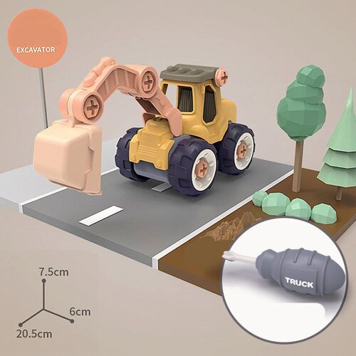 Démontage Et Assemblage D'écrous Pour Enfant, Accessoire De Bricolage, Ingénierie Éducative De Véhicule, Pelle, Tournevis Gratuit