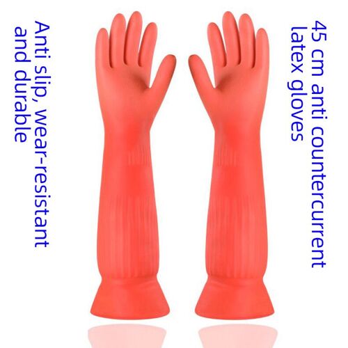 Gants De Ménage Antidérapants En Caoutchouc, Antidérapants, Résistants À L'usure, Pour Le Nettoyage De La Cuisine, Du Linge Et De La Voiture