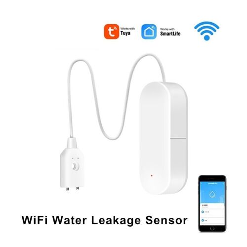 Capteur de fuite d'eau Tuya WiFi, détecteur intelligent de fuite d'eau, alerte d'inondation, Protection de sécurité de débordement Via Smart Life
