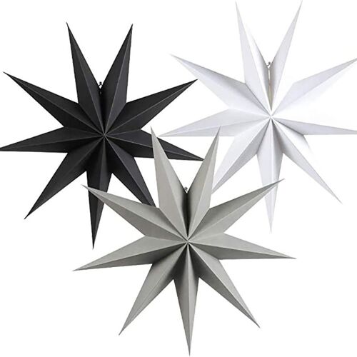 Ornements D'étoiles En Papier, Ornements D'étoiles De Noël En Papier Pour Décoration De Fête D'anniversaire De Mariage De Noël