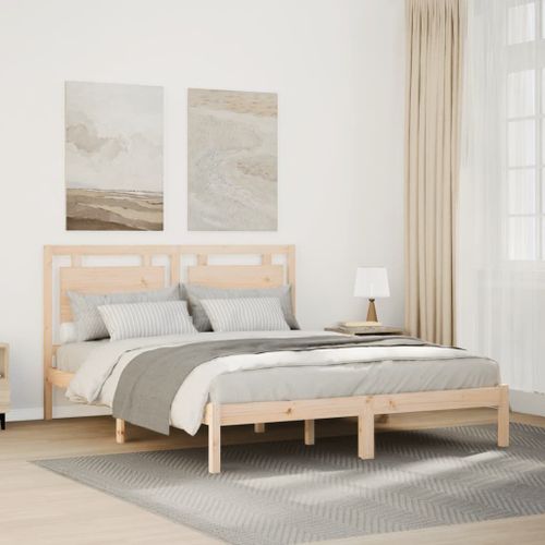 Vidaxl Cadre De Lit Extra Long Sans Matelas 160x210 Cm Bois Massif