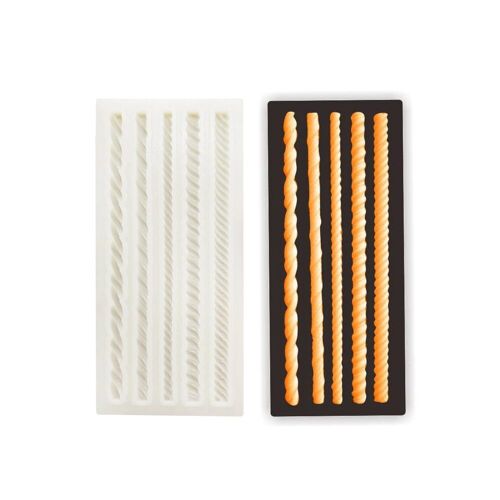 Moule À Corde Tressée En Silicone, Moule À Chocolat, À Dessert, À Fondant, Longue Bande, Décoration En Dentelle, À Faire Soi-Même