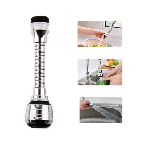Extension De Tête Anti-Éclaboussures Pour Robinet Domestique, Économie D'eau De Cuisine, Filtre De Barboteur Rotatif Universel, Buse De Booster De Salle De Bains