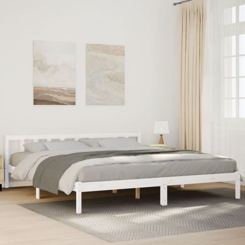 Vidaxl Cadre De Lit Extra Long Sans Matelas 180x210 Cm Bois Massif Pin