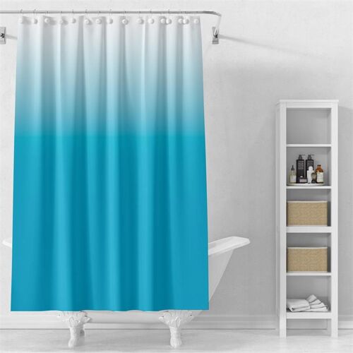Rideau de douche dégradé de couleur unie, rideau de douche étanche, résistant à la moisissure et à l'humidité dans la salle de bain
