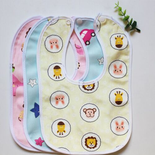 Bavoir Imperméable Pour Enfant, Accessoire Lavable Super Doux À Couleur Aléatoire Pour Bébé, Lot De 3