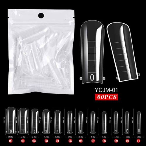 Faux Ongles Sculptés, 60 Pièces, Couverture Complète, Faux Doigts, Gel Uv Pour Construction D'extension, Vernis, Faux Outil Artificiel 