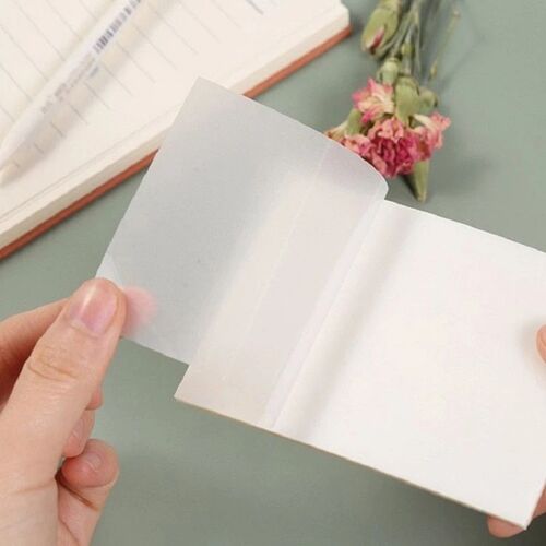 Bloc-Notes Transparent Pouvant Être Collé, Notes Imperméables Marquées À La Main, Papeterie Pour Étudiants