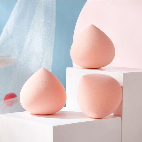 Éponge À Maquillage En Forme D'?uf De Pêche, Bouffée De Poudre, Eau Super Douce, Ne Pas Manger De Poudre, Outils De Maquillage 