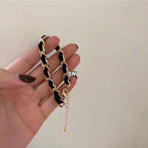 Bracelet D'été En Cuir Pour Filles, Chaîne Épaisse Enroulée, Bijoux Léger Et Extravagants