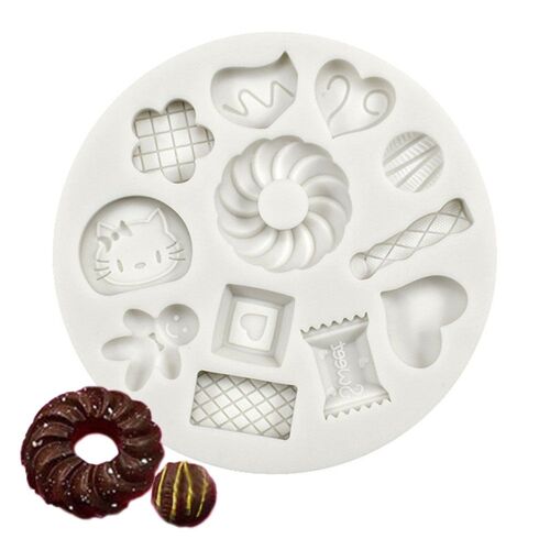 Moule En Silicone Pour Décoration De Pâtisserie, Forme De Donut, Pain D'épice, Bonbons, Coeur, Chocolat, Gâteau Fondant, Artisanat En Sucre, Ustensile De Cuisine