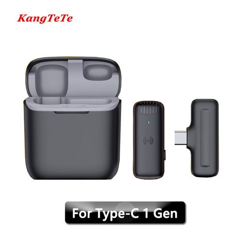 Mini Microphone Lavalier sans Fil pour Enregistrement Audio Vidéo, Appareil Portable avec Boîte de Chargement pour iPhone et Android