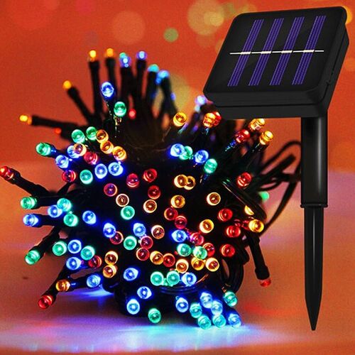Guirlande Solaire À 50 Led, 7m, 8 Motifs, Étanche, Décoration De Jardin, Fête De Mariage