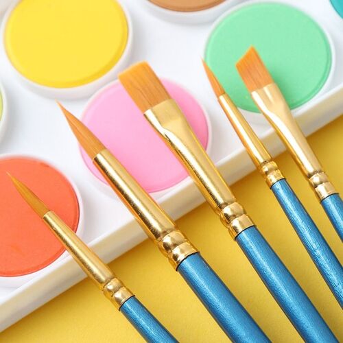 Ensemble De Pinceaux À Peinture Pour Aquarelle À L'huile Acrylique, Ensemble De Pinceaux D'art Pour Peinture Professionnelle D'artiste 10 Pièces/Paquet