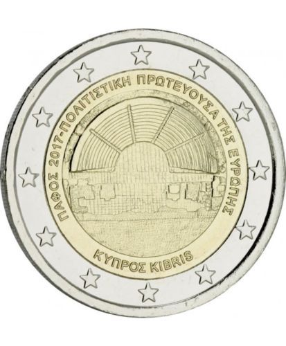 Euro Chypre 2017 : 2 Euros Commémorative Paphos Unc (De Rouleau)