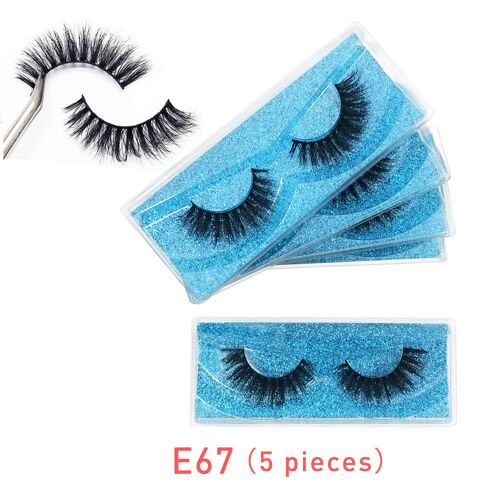 Faux-Cils En Vison 3d, 5 Paires, Volume, Effet Dramatique, Sans Cruauté, Faits À La Main, Pour Maquillage, Vente En Gros 
