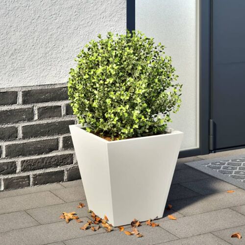 Vidaxl Jardinière Blanc 30x30x30 Cm Acier