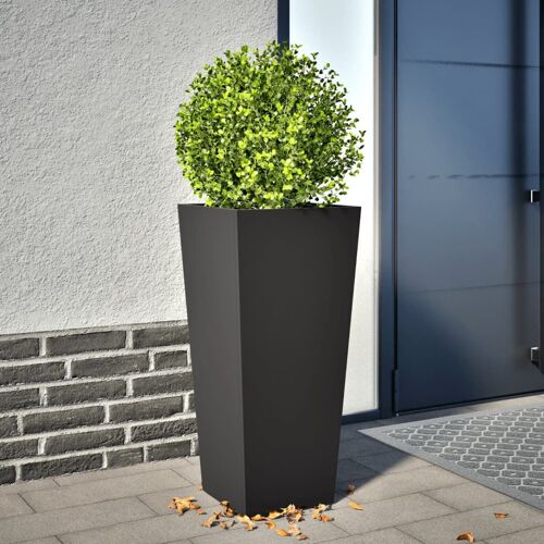 Vidaxl Jardinière Noir 35x35x75 Cm Acier