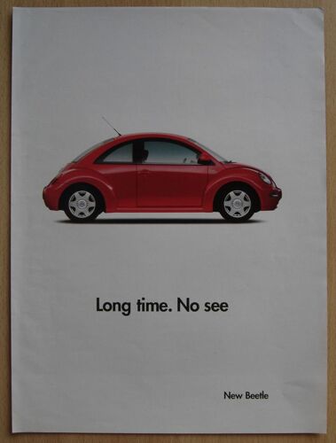 Publicité Papier - Voiture Volkswagen New Beetle De 1999