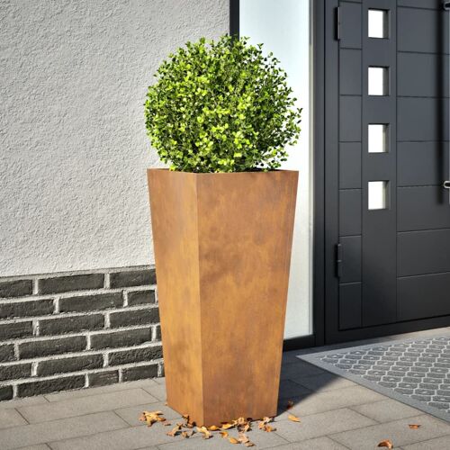 Vidaxl Jardinière 35x35x75 Cm Acier Corten