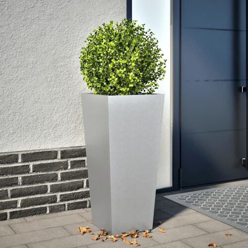 Vidaxl Jardinière 35x35x75 Cm Acier Galvanisé