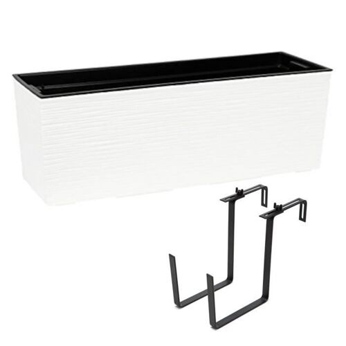Pot De Fleur A Suspendre Balcon Jardiniere De Balcon 56 Cm Creme Deco Vagues