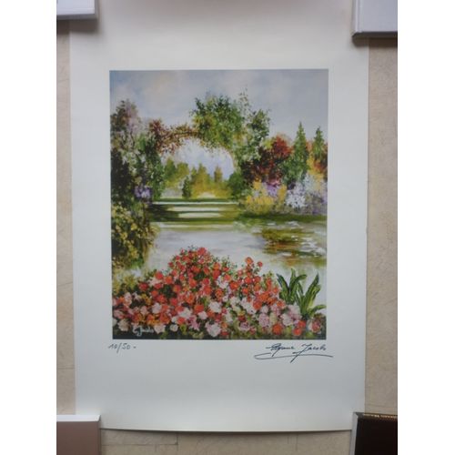 Affiche Paysage Romantique De Elyane Jacobs N° 10/50, Dédicacée Par L'auteur